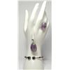 Image 1 : 27)  SET OF NATURAL AMETHYST JEWELERY INCLUDING: