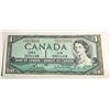 Image 1 : 9)  CANADIAN 1954 ONE DOLLAR UNCIRCULATED