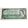 Image 1 : 10)  CANADIAN 1967 ONE DOLLAR BANKNOTE, WITH