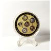 Image 2 : 23)  ENCAPSULATED GOLD TONE WITH BLACK, WHITE