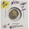 Image 1 : 13)  NEW FOUNDLAND 1940C 5 CENT COIN, 92.5%
