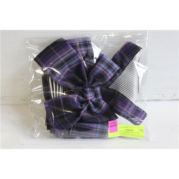 PET CHEST STRAP SET PLAID PATTERN DRESS UP GOOD AI