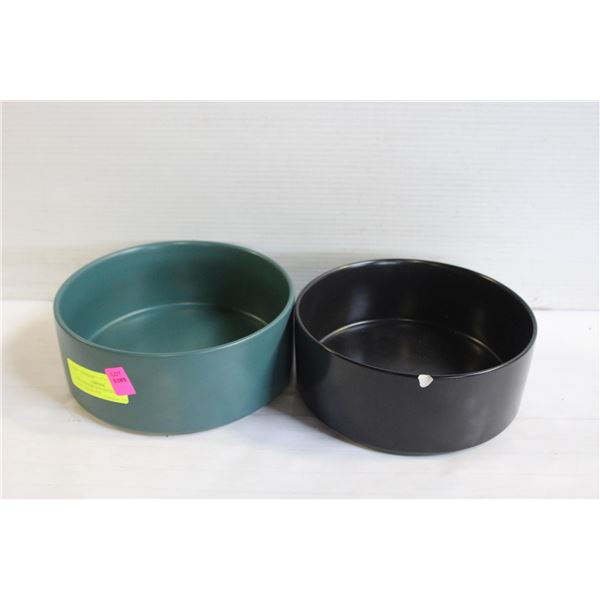 2 PCS CERAMIC ROUND DOG CAT FOOD AND WATER
