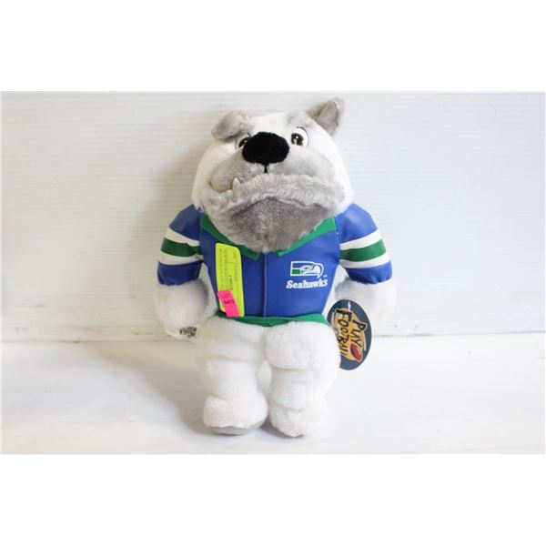 NEW NFL SEATTLE SEAHAWKS BULLDOG STUFFIE PLUSH