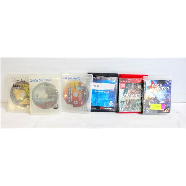 114. SONY PS 3 6 GAMES.