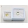 Image 1 : #44-NATURAL GREEN AMETHYST 3.42 CT & LEMON QZ