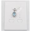 Image 1 : #250-NATURAL SKY BLUE TOPAZ & CZ PENDANT
