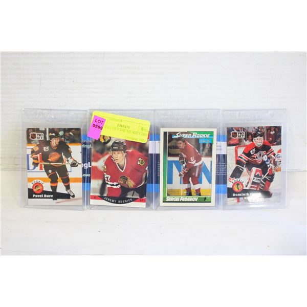 NHL HALL OF FAME ROOKIE CARDS (4)