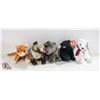 Image 1 : FIVE BEANIE BABIES WITH TAGS, 3 IN TAG