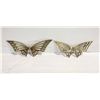 Image 1 : VINTAGE 9.5" AND 11" BRASS 2 BUTTERFLIES WALL