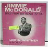 Image 1 : JIMMIE MCDONALD "SINGS FROM HIS HEART TO YOU"
