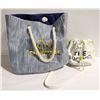 LA VIEEN ROSE AQUA BEACH BAG + THE BUCKET PURSE
