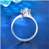 Image 3 : 1 CT GRA CERTIFIED HEART SHAPED SZ 7 925 SILVER