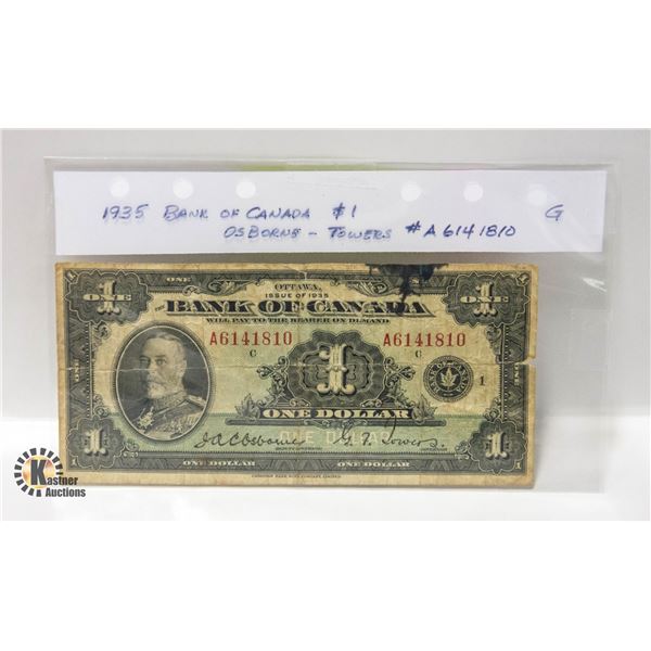 1935 BANK OF CANADA $1
