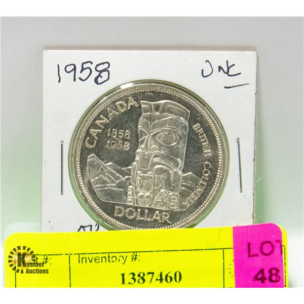 1958 CANADA SILVER DOLLAR