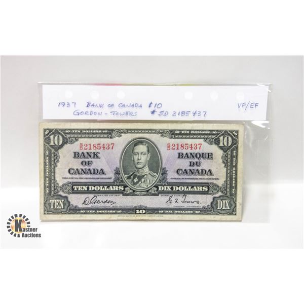 1937 BANK OF CANADA $10