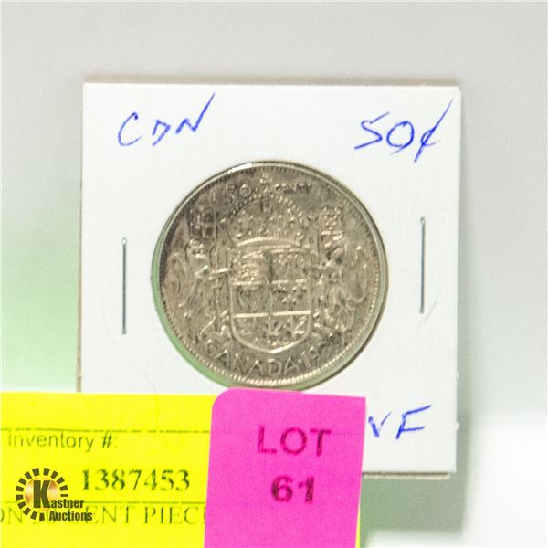 1950 CDN 50 CENT PIECE