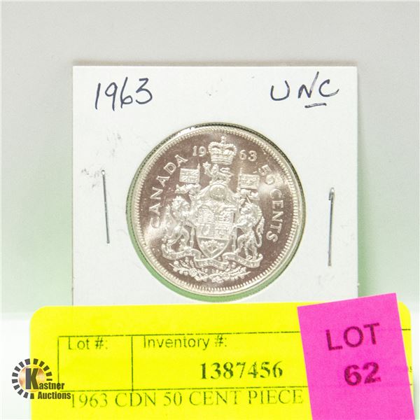 1963 CDN 50 CENT PIECE