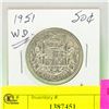 Image 1 : 1951 CDN 50 CENT PIECE
