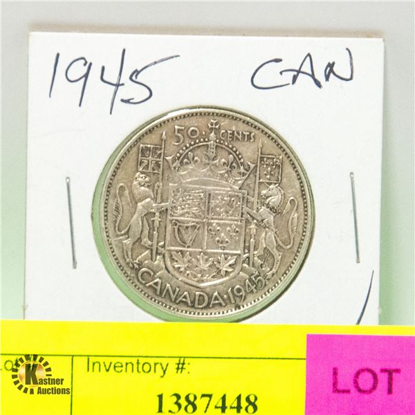 1945 CDN 50 CENT PIECE