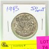 Image 1 : 1943 CDN 50 CENT PIECE