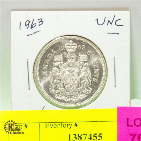 1963 CDN 50 CENT PIECE