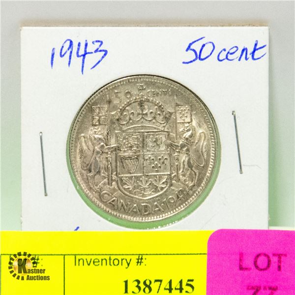 1943 CDN 50 CENT PIECE