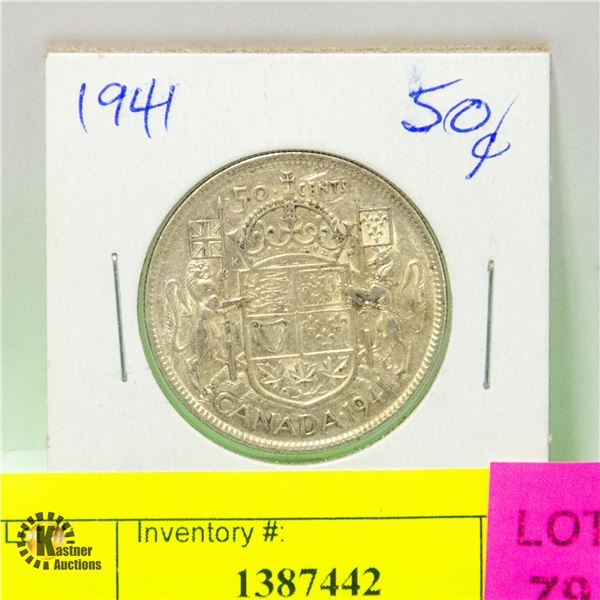 1941 CDN 50 CENT PIECE