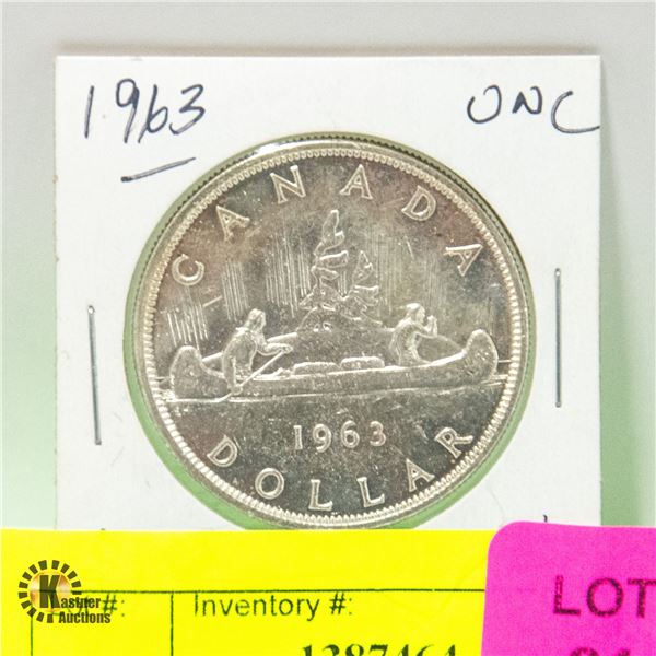 1963 CANADA SILVER DOLLAR