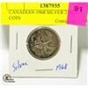 Image 1 : CANADIAN 1968 SILVER 25 CENT COIN