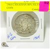 Image 1 : 1964 CANADIAN 80% SILVER 50 CENT COIN