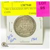 Image 1 : 1961 CANADIAN 80% SILVER 50 CENT COIN