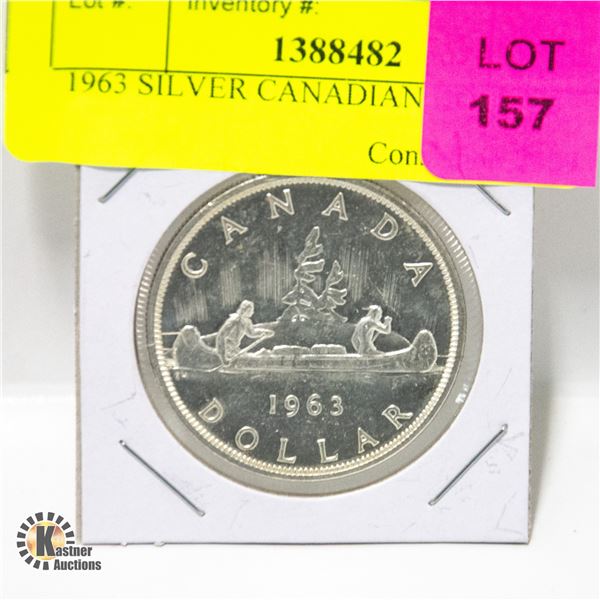 1963 SILVER CANADIAN DOLLAR