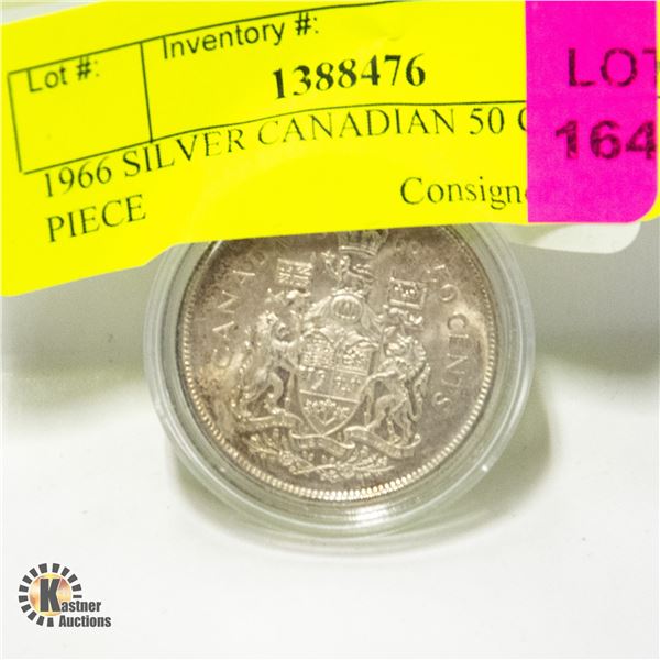 1966 SILVER CANADIAN 50 CENT PIECE