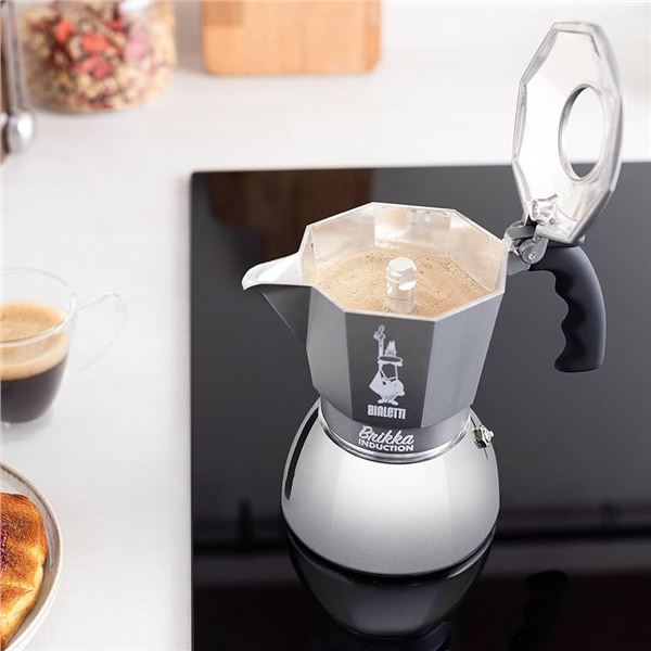 NEW 170ML 4 CUP BIALETTI BRIKKA INDUCTION