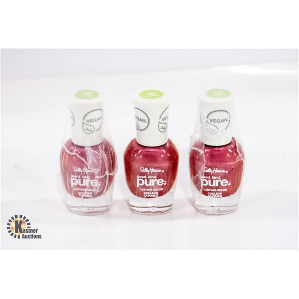 NEW 3 PACK OF SALLY HANSEN LASTING COLOUR NAIL