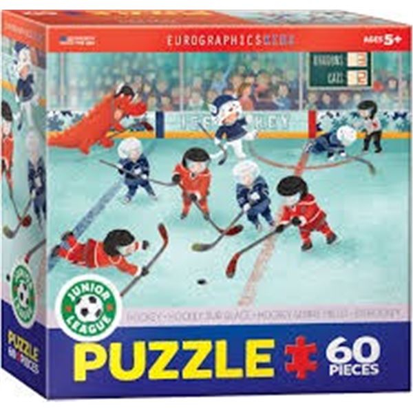 NEW EUROGRAPHICS KIDS ICE HOCKEY 60 PIECE PUZZLE