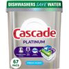 Image 1 : NEW 67 PODS CASCADE PLATINUM DISHWASHER DETERGENT