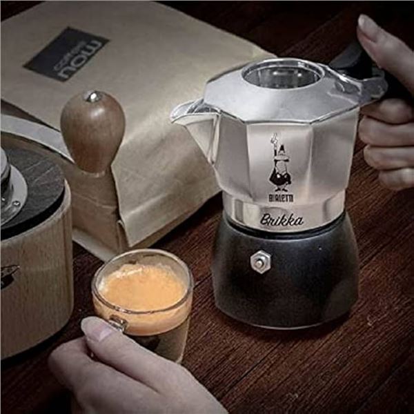 NEW 100ML 2 CUP BIALETTI BRIKKA ESPRESSO MAKER