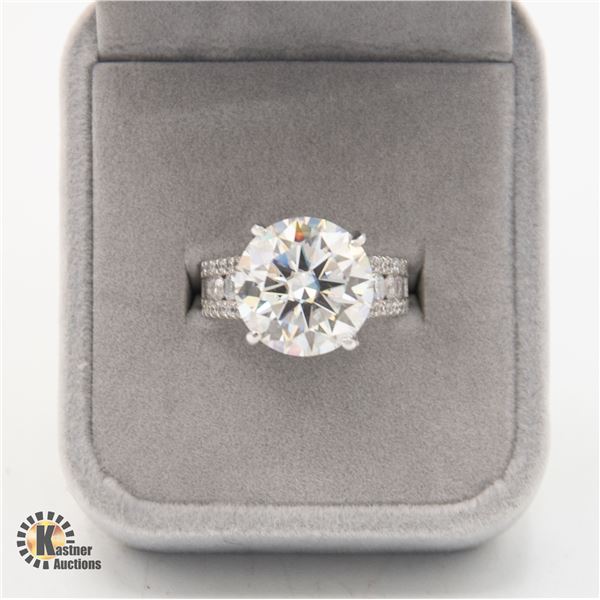 #2189-CUSTOM SET 10.00 CT GRA CERTIFIED ROUND