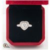 Image 1 : #2181-1.00 CT HEART CUT MOISSANITE STONE VVS D