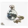 Image 1 : #2205-NEW POCKET WATCH BRONZE TONE WITH