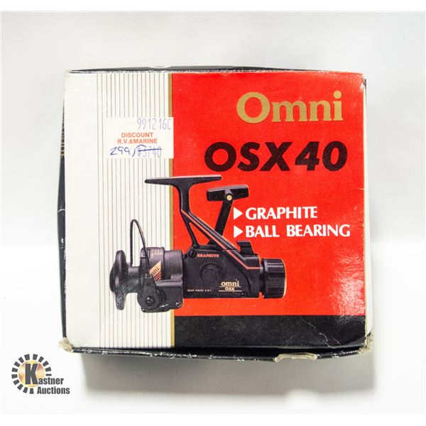 NEW OMNI OSX 40 SPINNING FISHING REEL, GRAPHITE