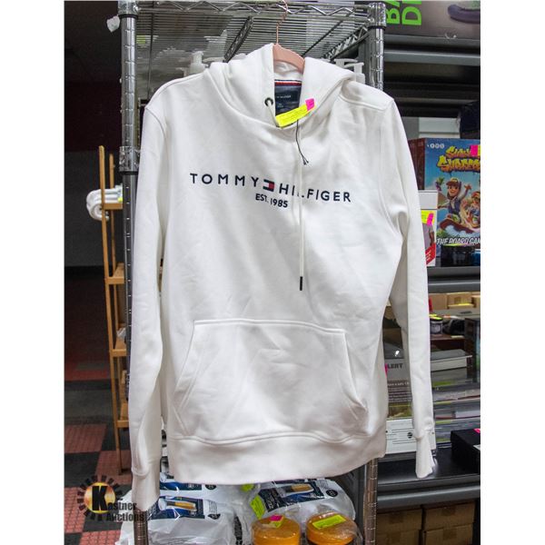 WHITE TOMMY HILFIGER MENS SMALL HOODED