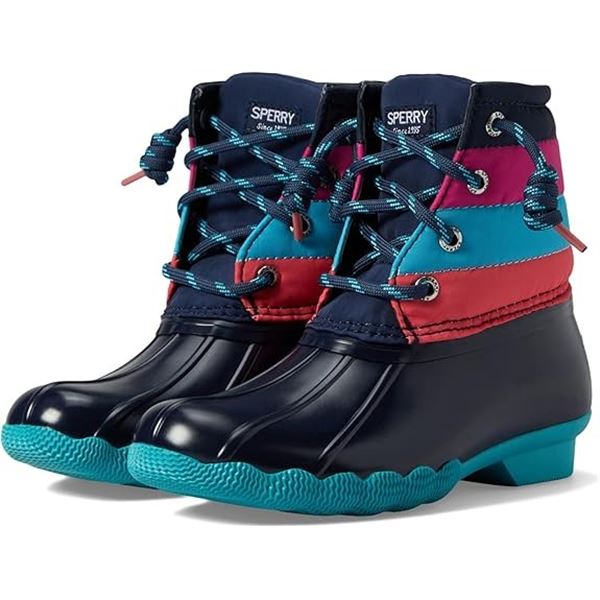 NEW SPERRY CHILD SALTWATER BOOT RAIN BOOT - NAVY