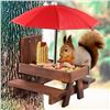 Image 1 : NEW PICNIC TABLE SHAPED SQUIRREL FEEDER W/UMBRELLA