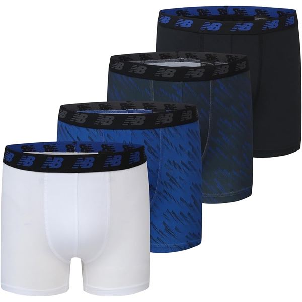 NEW 4 BOYS NEW BALANCE MEDIUM BOXER BRIEFS