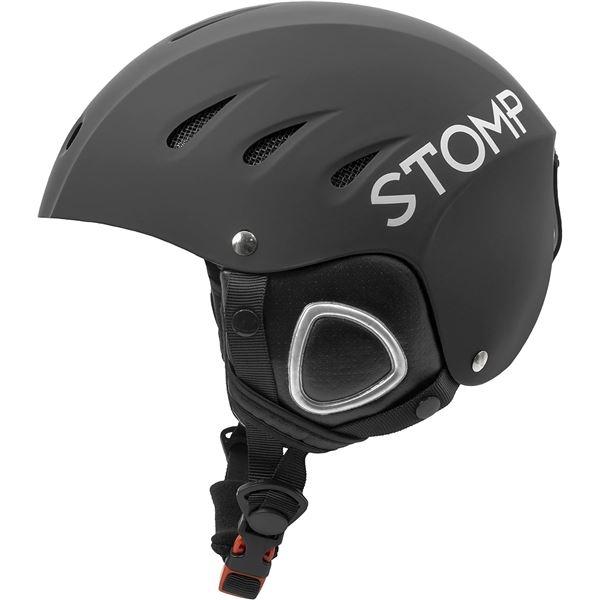 NEW STOMP MATTE BLACK SNOWBOARDING HELMET SZ XL