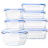 Image 1 : NEW AMAZON BASIC GLASS LOCKING LIDS FOOD STORAGE