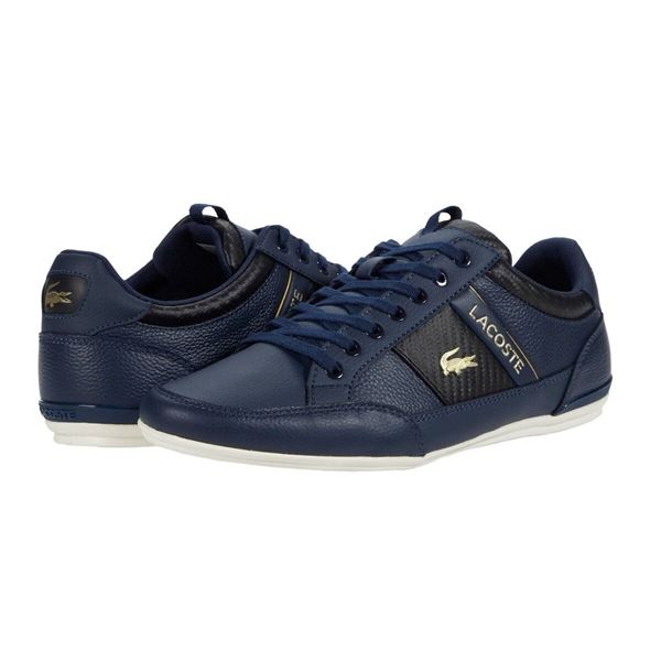 NEW LACOSTE CHAYMON 0120 1 LEATHER NAVY BLK SZ 9 M